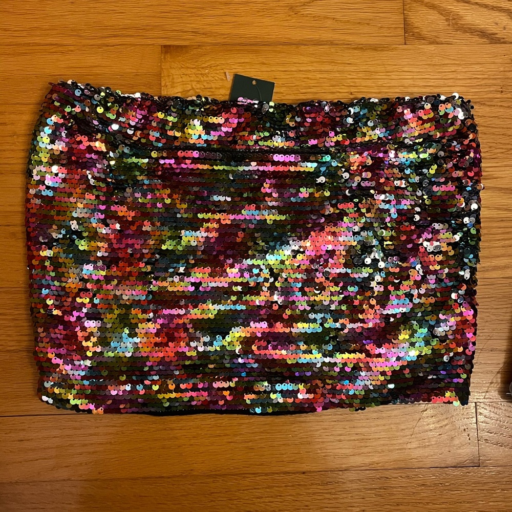 Multicolor Sequin tube top
